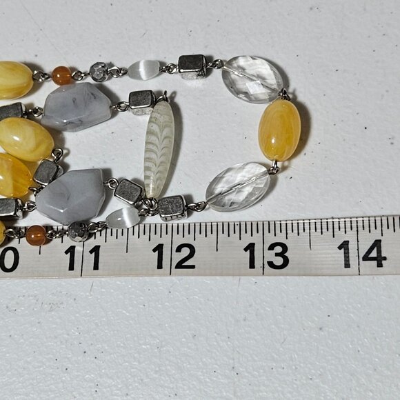 Vintage Lia Sophia Multi Strand Beaded Chunky Chain Necklace Statement Jewelry - Picture 7 of 7